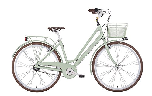 Milord. 26 Zoll 1-Gang Mint grün Komfort Fahrrad mit Korb und Rückenträger, Hollandrad, Damenfahrrad, Citybike, Cityrad, Retro, Vintage