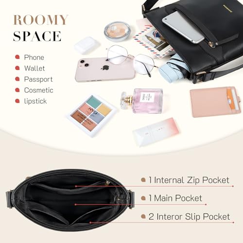 Image of Missnine Small Crossbody Purse Women Quilted Crossbody Bags Soft Leather Shoulder Handbags with Adjustable Strap
