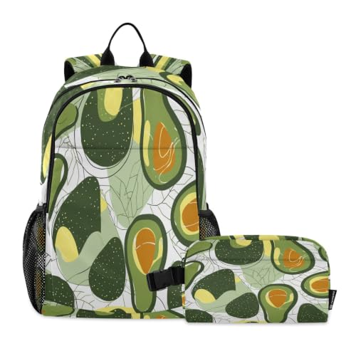 Sac à dos pour étudiants avocat frais avec sac à déjeuner assorti pour école