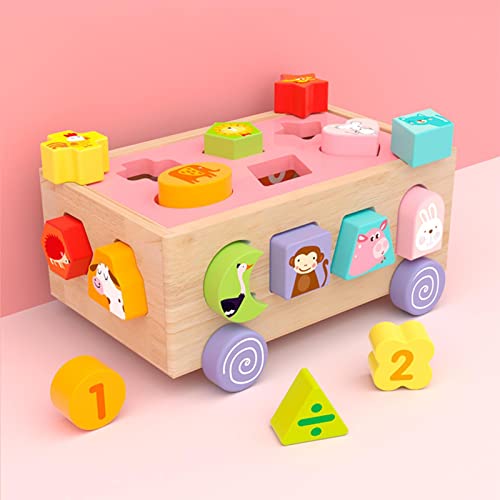 Brinquedo Classificador de Formas | Brinquedo Montessori colorido da criança quebra-cabeças de class