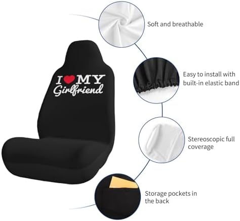 boazz I Love My Girlfriend Car Seat Covers Universal Car Seat Cover for Most Vehicles