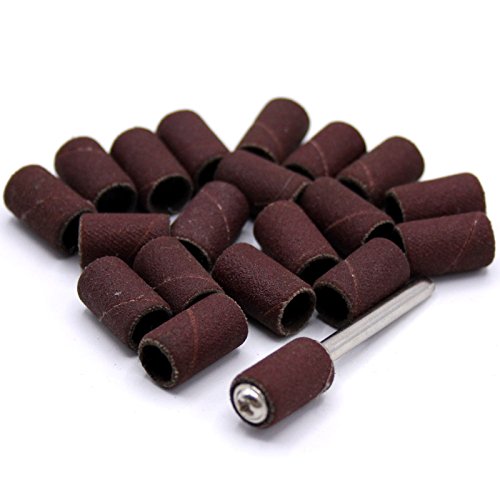 20 X – Anello abrasivo grana 80 + 1 X registrazione mandrino 6 X 12,5 mm per Dremel, Proxxon accessori utensile multifunzione nastri abrasivi abrasiva ruote Coni abrasivi