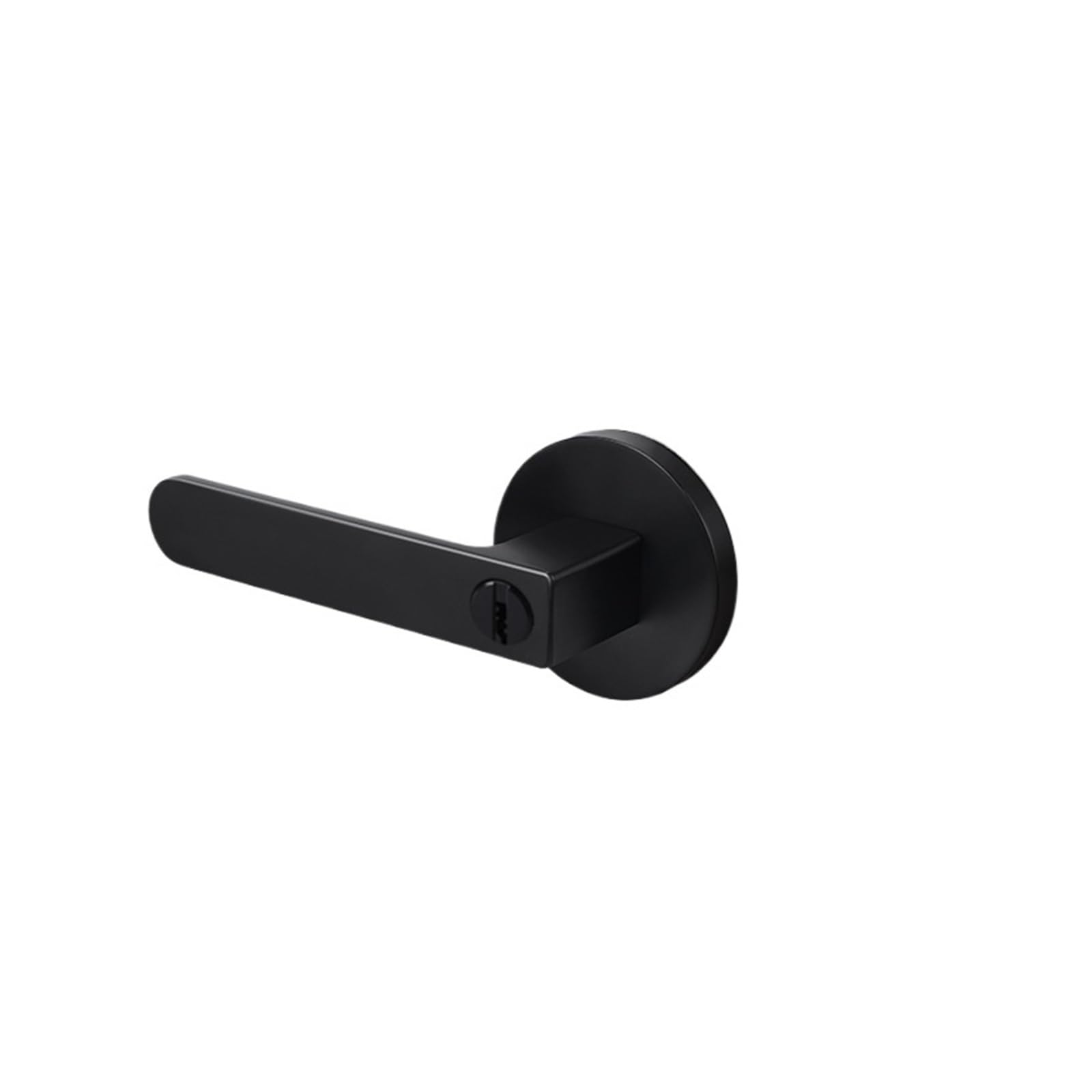 Hotel Bathroom Three-Pole Lock with red and Green Indicator Indoor Door Handle Single Tongue(Black with Key ET)