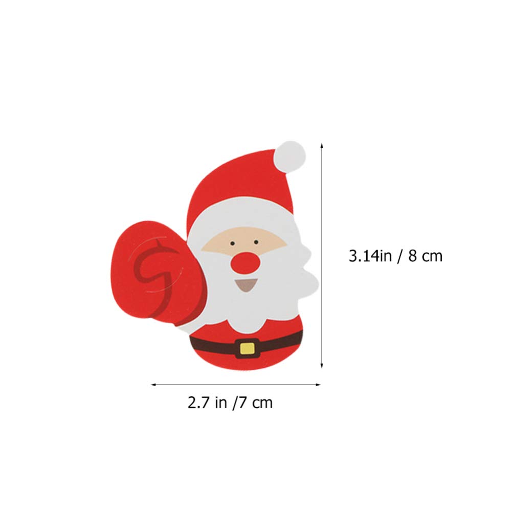 Decoracion Piruletas Tarjetas De Papel Navideñas 150 Piezas con DiseñOs De Santa Claus Y Pinguino para Decorar Dulces En Navidad
