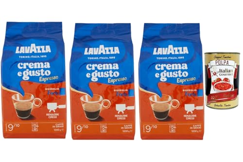 Lavazza Crema e Gusto café en grains expresso italien puissant lot 3 kg