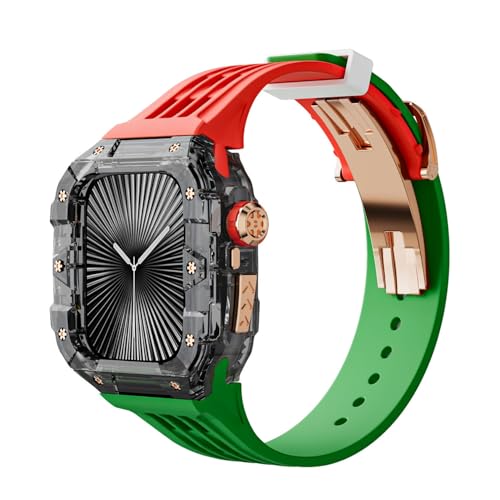 Bracelet Apple Watch 10 46mm transparent silicone iWatch S10 boîtier