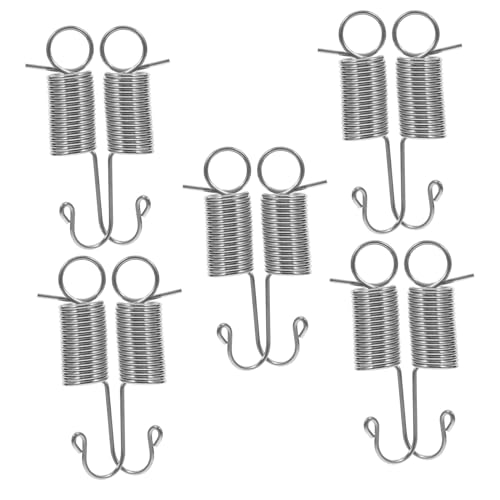 MUCKLILY Galvanized Iron Frame Spring Hooks 10pcs Stainless Steel Extension Repair Advertising Stand