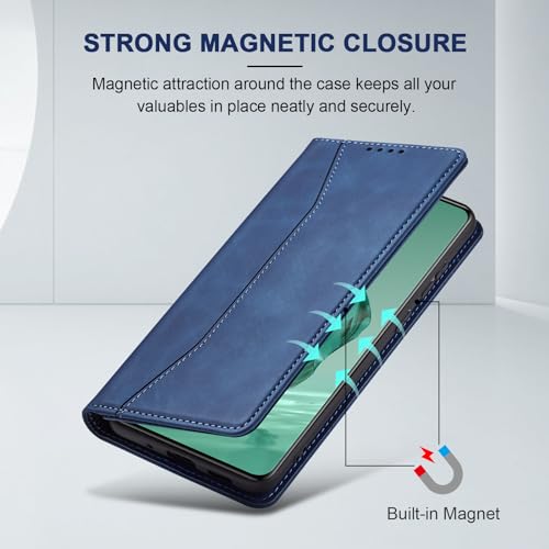 Image of Jasonyu Flip Wallet Case for OnePlus 12,Blue