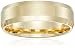 Men's 10k Gold Comfort-Fit Plain Wedding Band with Satin Center and Beveled Edges (6 mm)