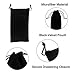 Super Z Outlet Black Microfiber Sunglasses Glasses & Cell Phone Gadgets Accessories Sleeve Bag Pouch with Drawstring Closure for Cleaning, Protection, & Storage (12 Pack)