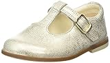 Sohle: Gummi Clarks Mädchen Drew Shine T Geschlossene Ballerinas, Gelb (Gold Metallic Gold Metallic), 26 EU