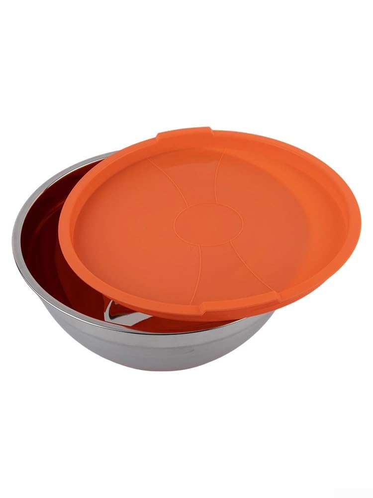 Saladier en acier inoxydable - 20 cm - Passe au lave-vaisselle - Argent (30