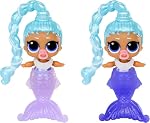 LOL Surprise Mermaids! Makeover Magic Baby Sisters 2 Pack with DIY Wearable Lip Gloss Makeup for You and Your Doll, Fun Water Play, Gift for Kids Ages 4+