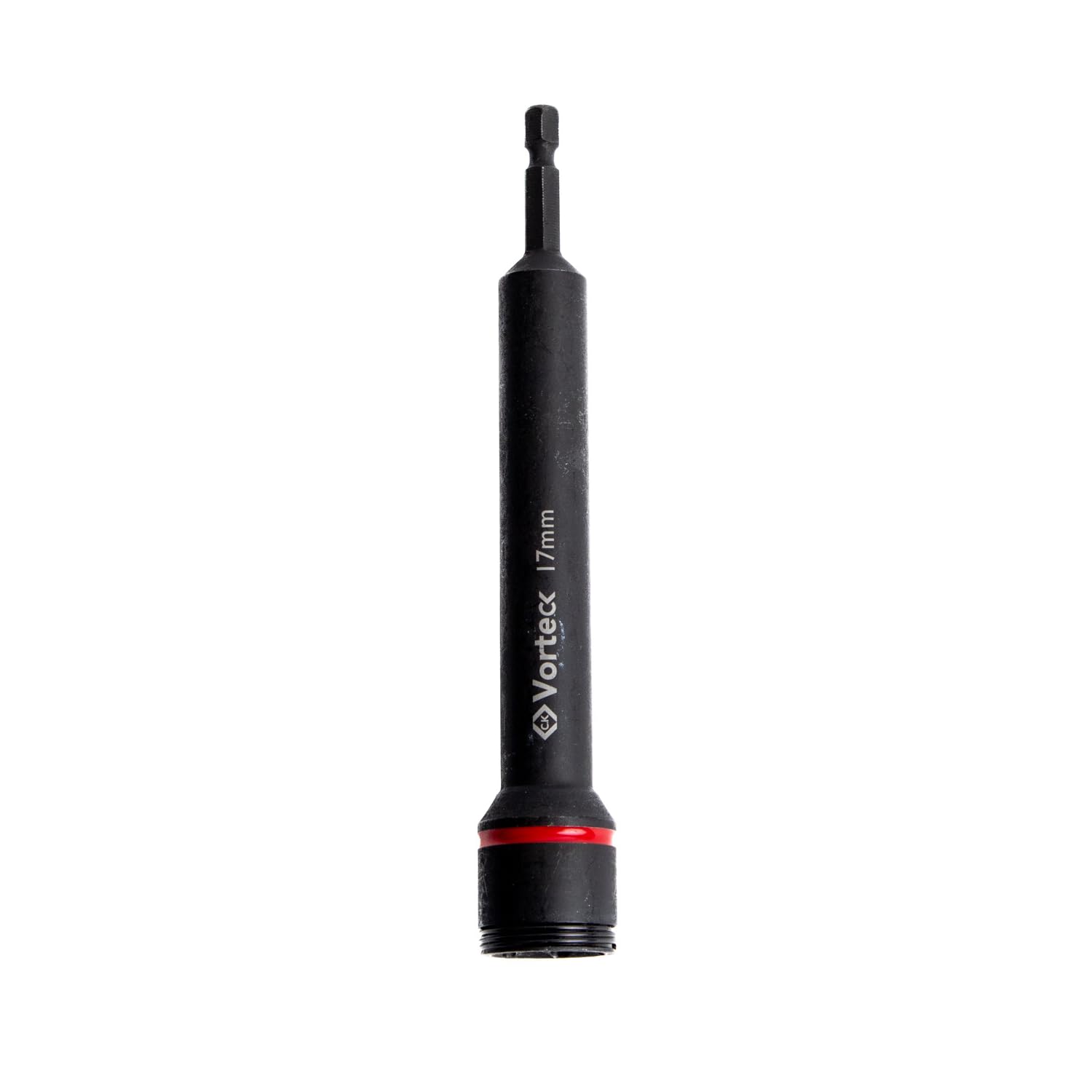 C.K Tools Vorteck Extra Deep 17mm Nut and Bolt Driver, 152mm Long Reach with 100mm Pass Through Depth, 1/4 Inch Hex Quick Lock Shank, 50BV30 Steel Impact Compatible for Cable Trays CK T4530 17