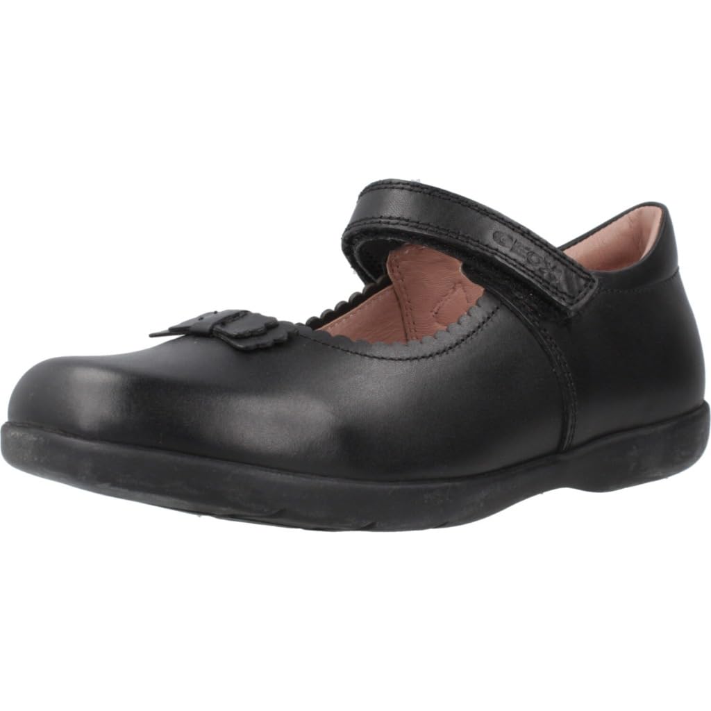 Geox Girls' J Naimara Girl A Ballet Flat, Black, 6.5 UK