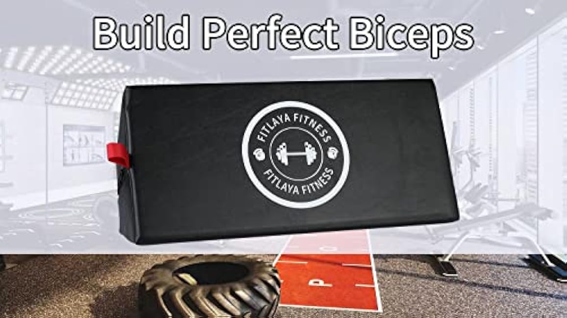 Fitlaya Fitness Preacher Curl Pad Barbell & Dumbbell Bicep Curl Support Isolator Home Gym Equipment for Arms Bodybuilding