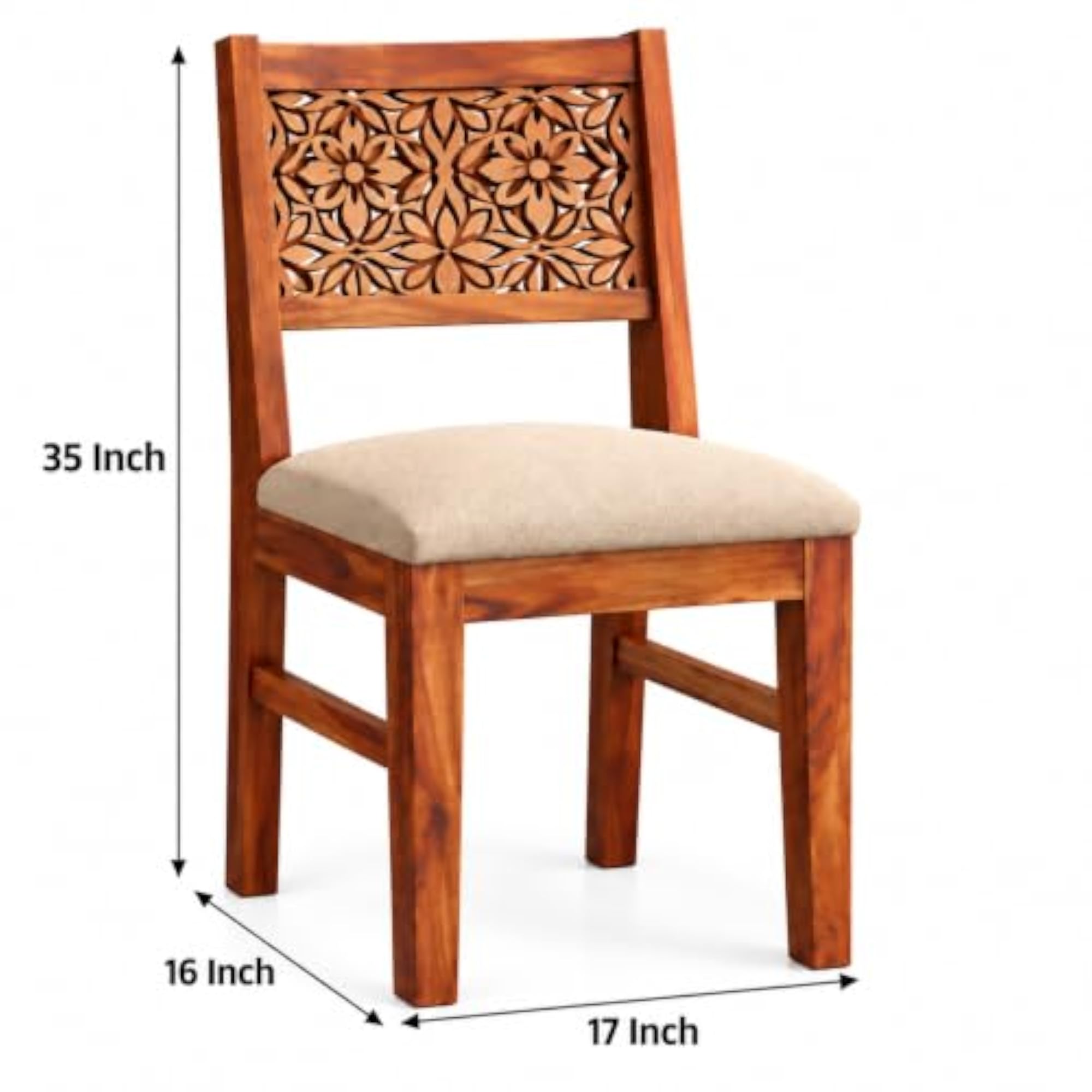 Artistic Design Sheesham Wood Dining Chair Set of 2