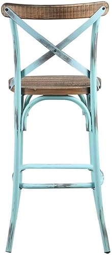 Miniatura 8 de Acme Furniture Zaire Silla de bar, nogal/negro antiguo Negro y amperio; roble antiguo,Rojo y roble,Cielo y roble,Turquesa y Roble,Nogal/Blanco