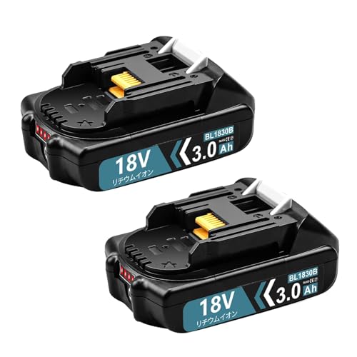 VANKO �݊� �}�L�^ 18v �o�b�e���[ BL1830B 3.0Ah 2�� ���^ �y�ʉ� �}�L�^ �o�b�e���[ 18v BL1815N BL1830B BL1850B�ȂǂɌ݊� LED�����v�c�ʕ\�� A+���Z���̗p BMS����� ���ϋv�݌v PSE��C