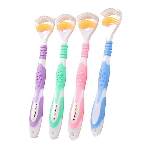 Didiseaon 4 Stuks tongreiniger tongschraper voor volwassenen halitose schoner tong borstel hulpmiddelen voor het reinigen van de tong handleiding wasmiddel tandenborstel tong schraper kind