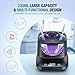 Crwahie Ultrasonic Retainer Cleaner, Detachable 45kHz Retainer Cleaner Machine 3 Modes Dental Cleaning Pod with Visible Window Digital Timer for Mouth Guard, Dentures, Aligner, Braces, Jewelry - Black