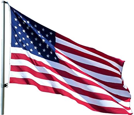 Service First Heavy Duty Telescoping Flagpole Kit (20 Foot, Silver)