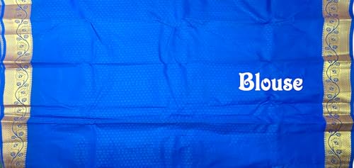SREE KUMARAN blue kanchipuram silk saree in soft silk – image 4