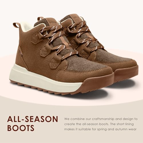 Women's Winter Warm Snow Boots for Women Comfortable Water-Resistant Womens Ankle Boots Fashion Booties(taffy,9.0)4