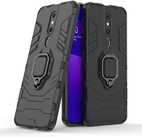Image of Goldfox Hard Armor Kickstand Back Cover for Oppo F11 Pro - Black