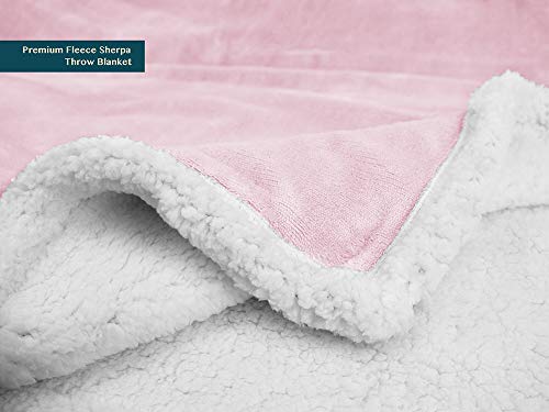 Pavilia Plush Sherpa Fleece Blanket Throw, Twin, Light Pink | Soft, Warm, Fuzzy Pink Blush Throw For Couch Sofa | Solid Reversible Cozy Microfiber Fluffy Blanket, 60X80 #TOP2