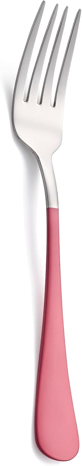 Dinner Forks,24 Pieces pink 18/0 Stainless Steel Silverware Forks,Table Forks,Flatware Forks,8 Inches,Mirror Polish & Dishwasher Safe,Use for Home,Kitchen or Restaurant