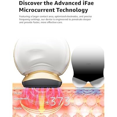 Red Light Therapy for Face and Neck, Microcurrent Facial Device with Vibration Tech, Gua Sha Facial Massager Tool with Thermals, True Beauty Glow Facial Sculptor for Wrinkles, Double Chin(General)