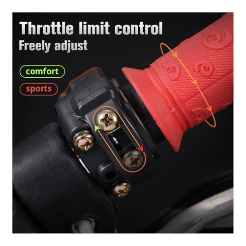 Poignée moto guidon rotative anti-blocage avec câble pour 49cc - 3
