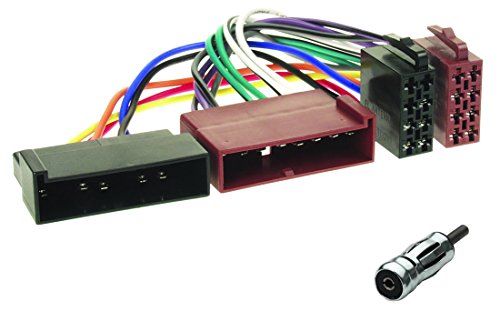 Sound-way Câble Adaptateur Faisceau ISO Connecteur Autoradio, Adaptateur d'antenne Compatible avec Nissan, Ford, Jaguar, Lincoln, Mazda, Mercury
