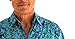 Johari West Men's Button-Down Short Sleeve Shirt, Antigua Summer, (Indigo,X-Large)