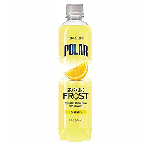 Polar Frost Lemonade Sparkling Water 17 oz Plastic Bottles