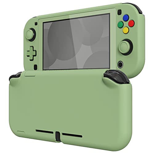 eXtremeRate PlayVital Funda para Nintendo Switch Lite, Carcasa Protectora con Protector de Pantalla de Vidrio Templado, Protector Duradero, Accesorios para Switch Lite (Matcha Verde)