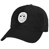 Popfunk Official Friday The 13Th Simple Mask Dad Hat - The U18 Adjustable Relaxed-Fit Cap - Unisex for Men and Women, Black
