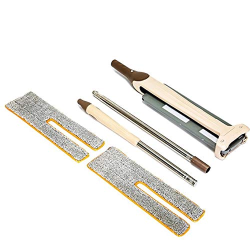 WolFum Mopas planas de doble cara sin lavado a mano para pisos de madera, fregonas de empuje para polvo, limpieza del hogar WolFums