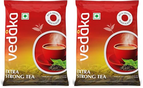Image of Amazon Brand - Vedaka Extra Strong Tea Powder 500G | Kadak Chai | Bold & Aromatic | Black Tea (Pack of 2)