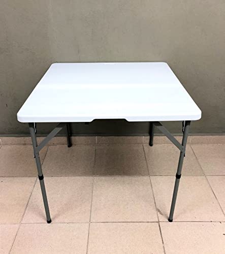 Mesa Maleta Dobrável Quadrada 86x86x0,74cm Cor Branca