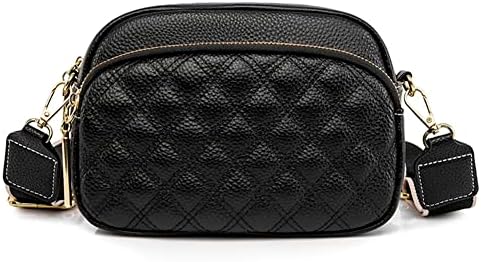 DKIIL NOIYB Crossbody Bags for Women, Genuine Leather Cross Body Bag Women with Adjustable Wide Strap Multiple Pockets Handbags & Shoulder Bags