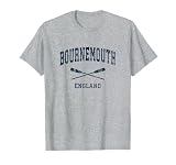 Bournemouth England Vintage Nautical Paddles Sports Oars T-Shirt