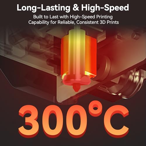 2 PCS Upgraded Kobra 3 Max Combo Quick-Swap 0.4mm Gehärteter Stahl Düse High Flow High Speed Druckkopf Extruder Hot End Kit Compatible with Anycubic Kobra 3 Max/Kobra 3 Max Combo 3D Drucker