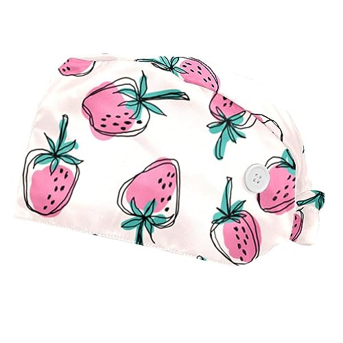 Casquettes de travail anti-transpiration VERED réglables motif fraise 2 pièces
