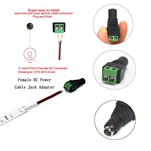 Xenocam 12V 5A 60W DC Power Supply with a 8 Way CCTV Power Splitter Cable for CCTV Cameras,LED Srip Light - Thumbnail 4