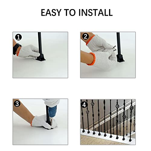 Sidasu Wrought Iron Balusters Stair Spindles Set of 10 Hollow Single