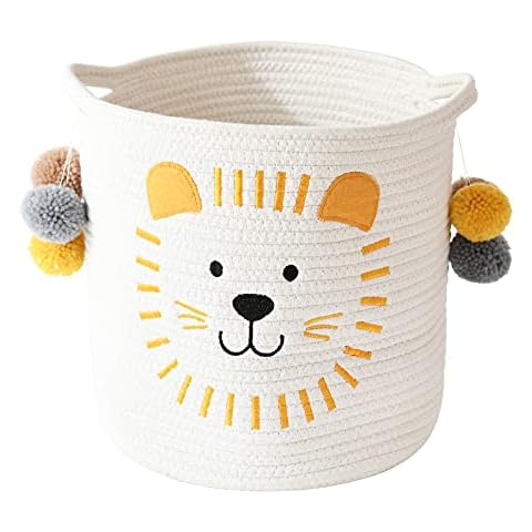 INough Cotton Rope Toy Storage Basket Cover