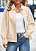 PRETTYGARDEN Faux Suede Bomber Jacket Women Fall Fashion 2026 Casual Zip Up Oversized Trendy Winter Clothing Outerwear Coats (Beige,X-Large)