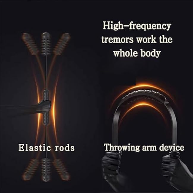 Elastic Fitness bar, Weight bar, Core Strength Training, Arm Twister, Home Gym Workout, Suitable for Men, Women Body Shaping and Fat Burning Training